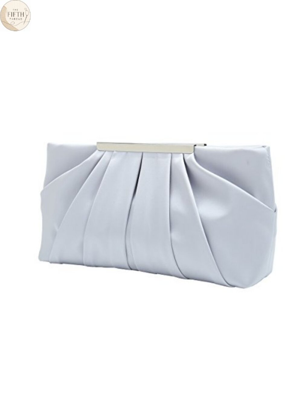 Pleated Satin Clutch Evening Bag with Detachable Chain for Wedding Formal Events